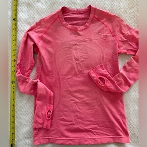 Lululemon peachy Pink Long Sleeve Shirt, sz10